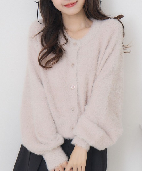 ems excite（エムズエキサイト）の「ラメシャギーショートカーデ（カーディガン/ボレロ・レディース・ダークグレー/ブルー/ピンク/オフホワイト・FREE）」の11枚目の写真