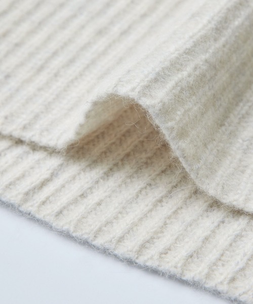 ROPE' PICNIC（ロペピクニック）の「FOX混ニットミニワンピース（ワンピース・レディース・チャコールグレー/ライトグレー・38）」の21枚目の写真