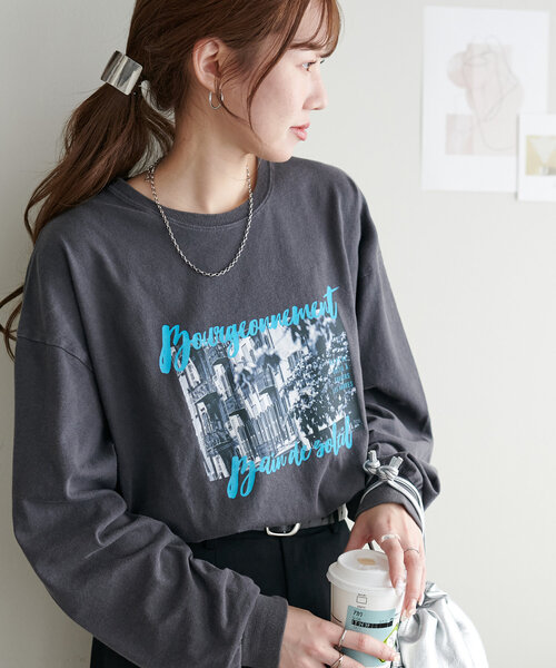 WEB限定フォトプリントロンT（Tシャツ/カットソー）｜DISCOAT
