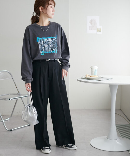 WEB限定フォトプリントロンT（Tシャツ/カットソー）｜DISCOAT