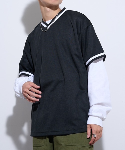 United Athle(ユナイテッドアスレ)の「【United Athle】4.1オンス ドライアスレチック ルーズフィット ラインリブ Tシャツ 5927(Tシャツ/カットソー・メンズ・ホワイト/レッド/ブラック/ブルー・M/L)」の13枚目の写真