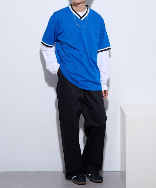 United Athle(ユナイテッドアスレ)の「【United Athle】4.1オンス ドライアスレチック ルーズフィット ラインリブ Tシャツ 5927(Tシャツ/カットソー・メンズ・ホワイト/レッド/ブラック/ブルー・M/L)」の22枚目の写真