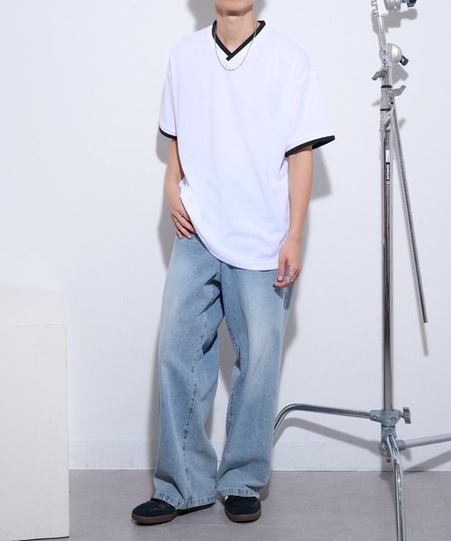 United Athle(ユナイテッドアスレ)の「【United Athle】4.1オンス ドライアスレチック ルーズフィット ラインリブ Tシャツ 5927(Tシャツ/カットソー・メンズ・ホワイト/レッド/ブラック/ブルー・M/L)」の8枚目の写真