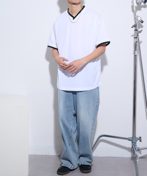 United Athle(ユナイテッドアスレ)の「【United Athle】4.1オンス ドライアスレチック ルーズフィット ラインリブ Tシャツ 5927(Tシャツ/カットソー・メンズ・ホワイト/レッド/ブラック/ブルー・M/L)」の9枚目の写真