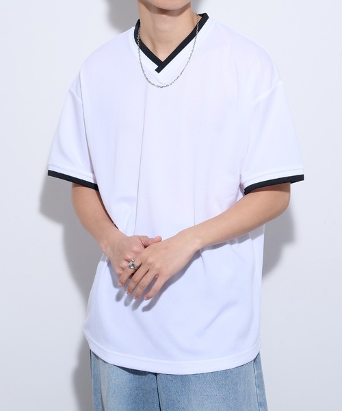 United Athle(ユナイテッドアスレ)の「【United Athle】4.1オンス ドライアスレチック ルーズフィット ラインリブ Tシャツ 5927(Tシャツ/カットソー・メンズ・ホワイト/レッド/ブラック/ブルー・M/L)」の5枚目の写真