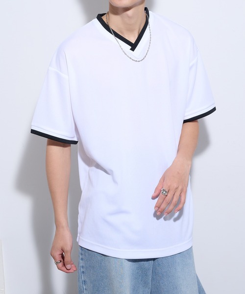 United Athle(ユナイテッドアスレ)の「【United Athle】4.1オンス ドライアスレチック ルーズフィット ラインリブ Tシャツ 5927(Tシャツ/カットソー・メンズ・ホワイト/レッド/ブラック/ブルー・M/L)」の6枚目の写真