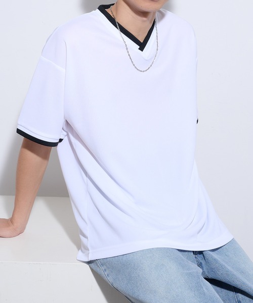 United Athle(ユナイテッドアスレ)の「【United Athle】4.1オンス ドライアスレチック ルーズフィット ラインリブ Tシャツ 5927(Tシャツ/カットソー・メンズ・ホワイト/レッド/ブラック/ブルー・M/L)」の7枚目の写真