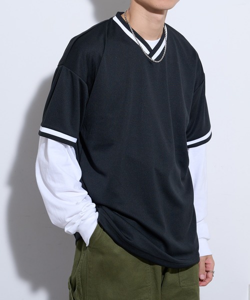 United Athle(ユナイテッドアスレ)の「【United Athle】4.1オンス ドライアスレチック ルーズフィット ラインリブ Tシャツ 5927(Tシャツ/カットソー・メンズ・ホワイト/レッド/ブラック/ブルー・M/L)」の11枚目の写真