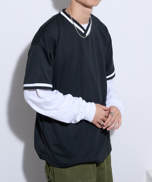 United Athle(ユナイテッドアスレ)の「【United Athle】4.1オンス ドライアスレチック ルーズフィット ラインリブ Tシャツ 5927(Tシャツ/カットソー・メンズ・ホワイト/レッド/ブラック/ブルー・M/L)」の12枚目の写真