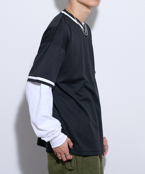 United Athle(ユナイテッドアスレ)の「【United Athle】4.1オンス ドライアスレチック ルーズフィット ラインリブ Tシャツ 5927(Tシャツ/カットソー・メンズ・ホワイト/レッド/ブラック/ブルー・M/L)」の14枚目の写真