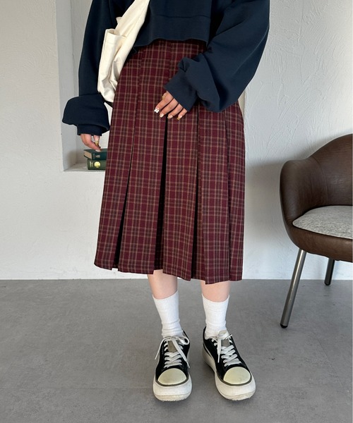 2サイズ展開】2wayアソートミディプリーツスカート（スカート
