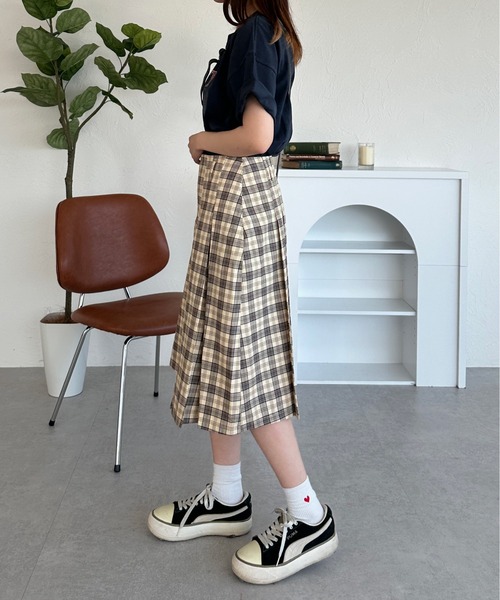 2サイズ展開】2wayアソートミディプリーツスカート（スカート）｜kutir