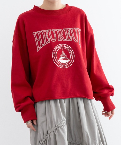 refinedworks(リファインドワークス)の「【refinedworks】裏毛ショート丈プルオーバー!(スウェット・レディース・レッド/オートミール/ネイビー・FREE)」の11枚目の写真