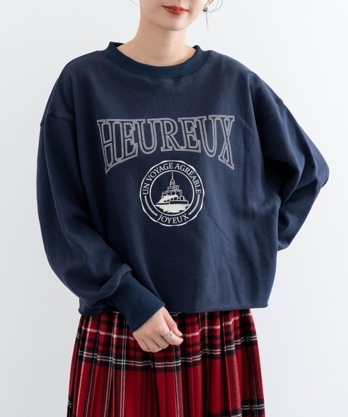 refinedworks(リファインドワークス)の「【refinedworks】裏毛ショート丈プルオーバー!(スウェット・レディース・レッド/オートミール/ネイビー・FREE)」の6枚目の写真