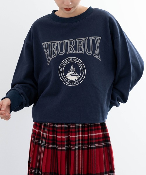 refinedworks(リファインドワークス)の「【refinedworks】裏毛ショート丈プルオーバー!(スウェット・レディース・レッド/オートミール/ネイビー・FREE)」の14枚目の写真
