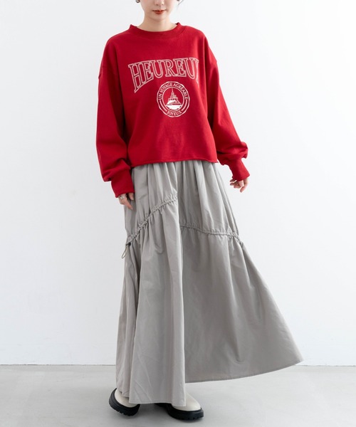 refinedworks(リファインドワークス)の「【refinedworks】裏毛ショート丈プルオーバー!(スウェット・レディース・レッド/オートミール/ネイビー・FREE)」の20枚目の写真