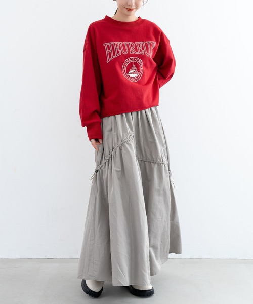 refinedworks(リファインドワークス)の「【refinedworks】裏毛ショート丈プルオーバー!(スウェット・レディース・レッド/オートミール/ネイビー・FREE)」の22枚目の写真