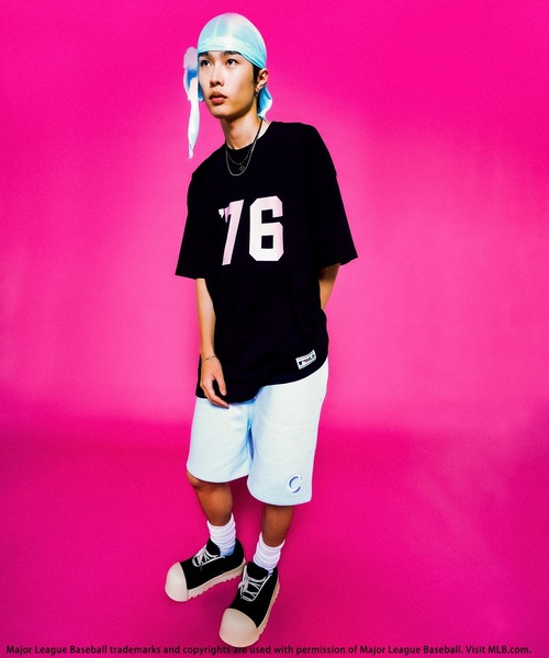 [ MLB ] 女性 ハート スリム クロップ カラTシャツ MLB】ナンバリングロゴT BACK TO THE FIELD│SPIRALGIRL