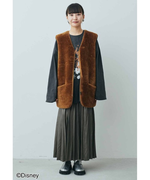 ＭＥＤＥ１９Ｆ 【Ｄｉｓｎｅｙ】古着屋でみつけたようなプリントＴシャツ／ロックミッキー（Tシャツ/カットソー）｜MEDE19F（メデジュウキュウ）