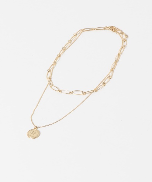 URBAN RESEARCH ROSSO WOMEN（アーバンリサーチ　ロッソ）の「レイヤードコインネックレス（ネックレス・レディース・ゴールド・FREE）」の3枚目の写真