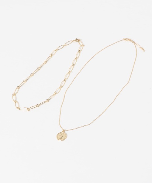 URBAN RESEARCH ROSSO WOMEN（アーバンリサーチ　ロッソ）の「レイヤードコインネックレス（ネックレス・レディース・ゴールド・FREE）」の4枚目の写真