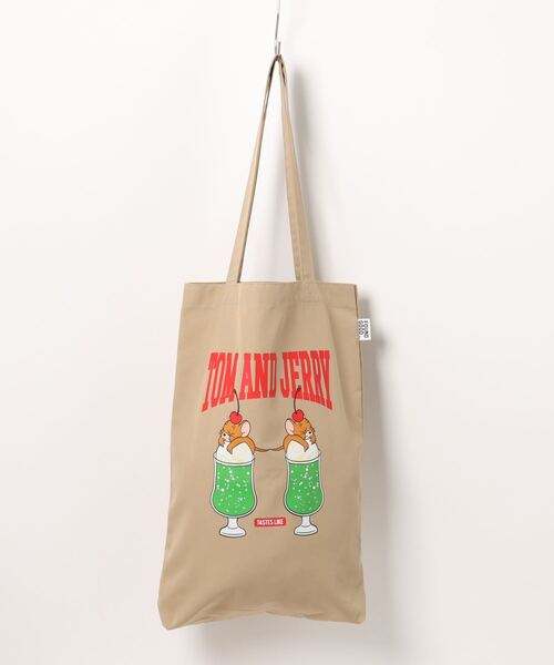 FOUND GOOD（ファウンドグッド）の「「トム＆ジェリー」コラボトート（トートバッグ・レディース・ベージュ/グレー系5/グリーン系5/ブルー系5/イエロー系5・フリー）」の3枚目の写真