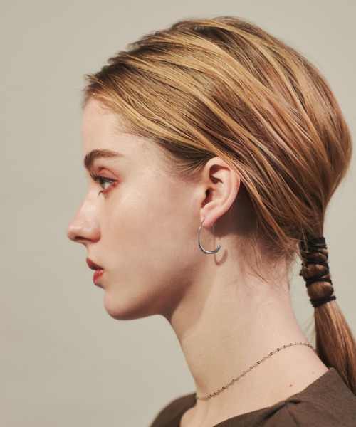 ciite'（シーテ）の「シズクフープピアス  (両耳用)（ピアス（両耳用）・レディース・ゴールド/シルバー/ピンクゴールド・FREE）」の8枚目の写真