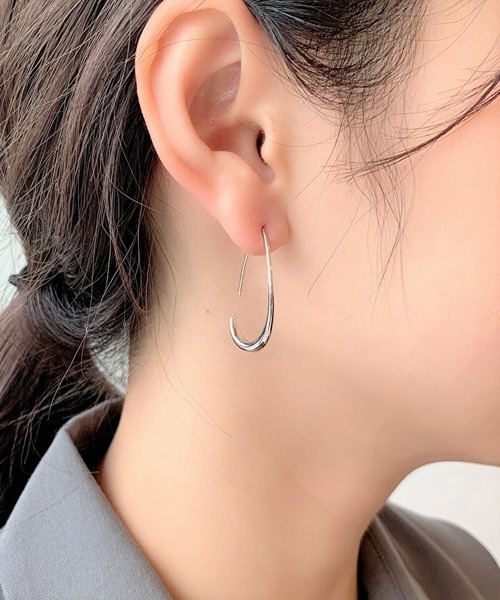 ciite'（シーテ）の「シズクフープピアス  (両耳用)（ピアス（両耳用）・レディース・ゴールド/シルバー/ピンクゴールド・FREE）」の15枚目の写真