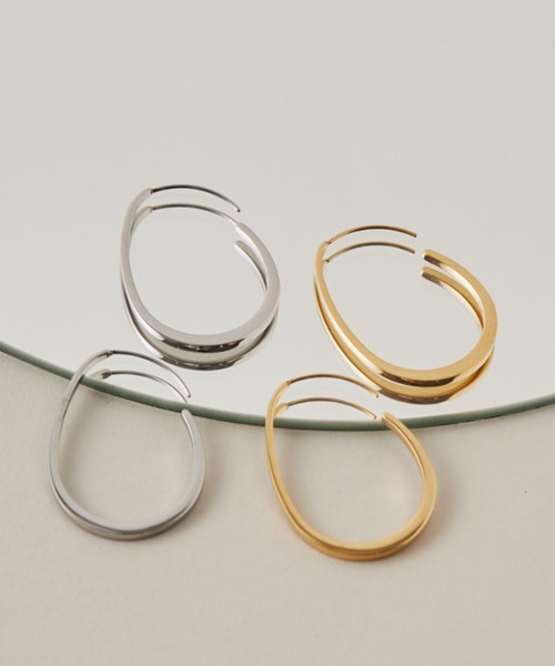ciite' surgical stainless（シーテサージカルステンレス）の「【 金属アレルギー対応 】 オーバルフックピアス サージカルステンレス   (両耳用)（ピアス（両耳用）・レディース・ゴールド/シルバー・FREE）」の8枚目の写真