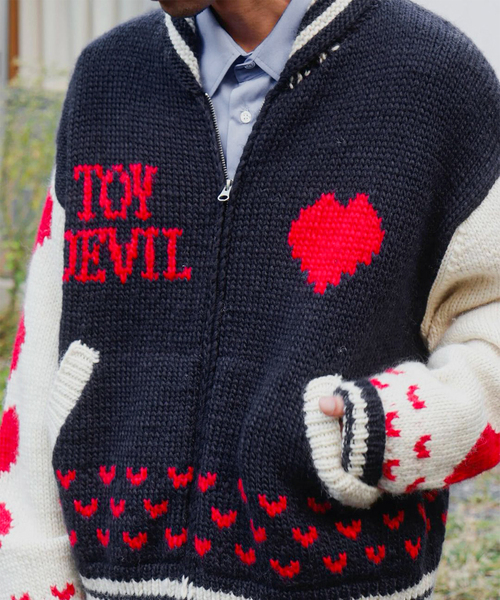 セール】【TOY DEVIL / トイデビル】KNIT BLOUSON（ニット