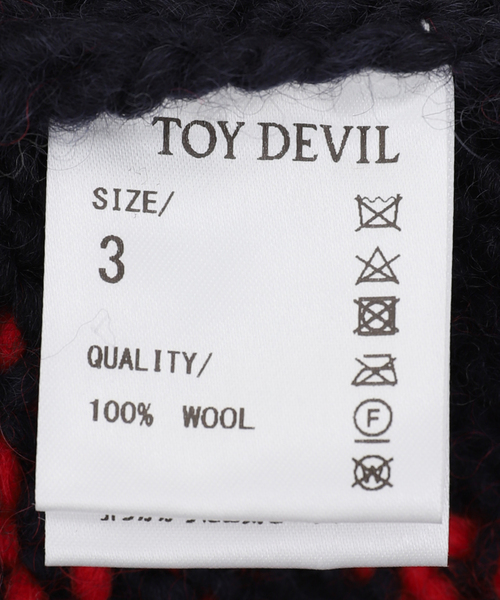 セール】【TOY DEVIL / トイデビル】KNIT BLOUSON（ニット