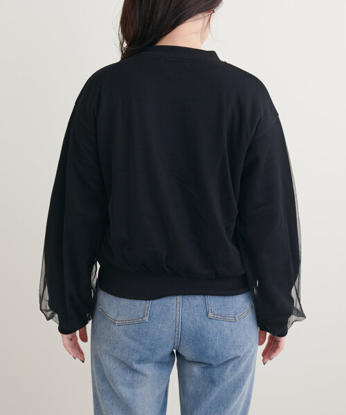 natural couture(ナチュラルクチュール)の「サカリバ×チュールレイヤードブルゾン(ブルゾン・レディース・カーキ/オフホワイト/グレー/ブラック・FREE)」の20枚目の写真