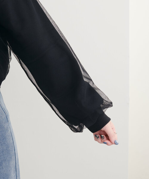 natural couture(ナチュラルクチュール)の「サカリバ×チュールレイヤードブルゾン(ブルゾン・レディース・カーキ/オフホワイト/グレー/ブラック・FREE)」の22枚目の写真