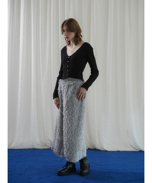 :ETHROF(イーサオブ)の「RIBKNIT COMPACT CARDIGAN(ニット/セーター・レディース・ブラック/チャコール・FREE)」の19枚目の写真
