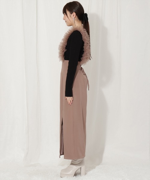 WILLSELECTION（ウィルセレクション）の「チュールフリルジャンスカ（ジャンパースカート・レディース・ブラウン/ブラック/ベージュ・FREE）」の10枚目の写真