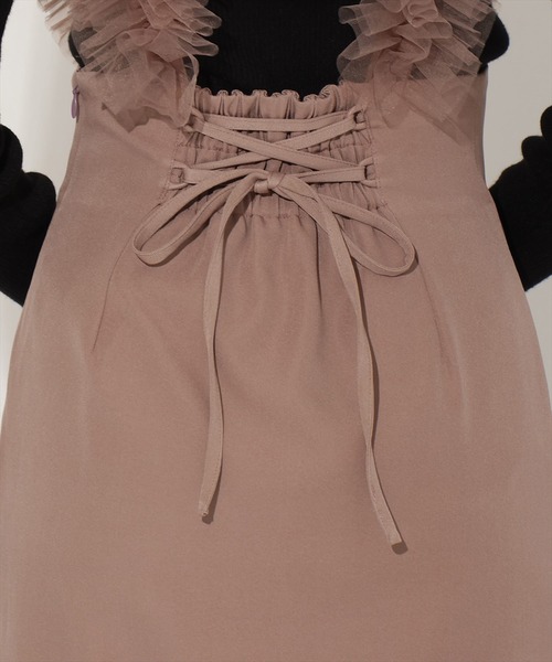 WILLSELECTION（ウィルセレクション）の「チュールフリルジャンスカ（ジャンパースカート・レディース・ブラウン/ブラック/ベージュ・FREE）」の14枚目の写真