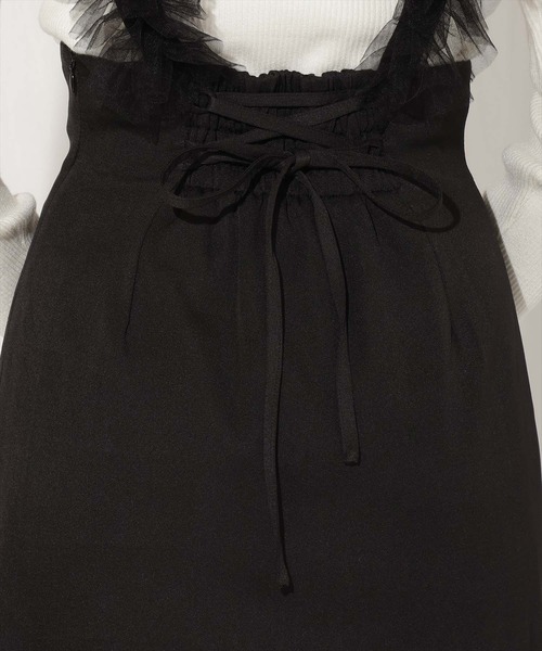 WILLSELECTION（ウィルセレクション）の「チュールフリルジャンスカ（ジャンパースカート・レディース・ブラウン/ブラック/ベージュ・FREE）」の8枚目の写真