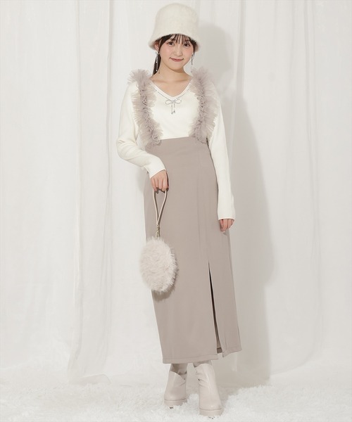 WILLSELECTION（ウィルセレクション）の「チュールフリルジャンスカ（ジャンパースカート・レディース・ブラウン/ブラック/ベージュ・FREE）」の18枚目の写真