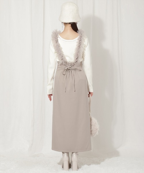 WILLSELECTION（ウィルセレクション）の「チュールフリルジャンスカ（ジャンパースカート・レディース・ブラウン/ブラック/ベージュ・FREE）」の20枚目の写真