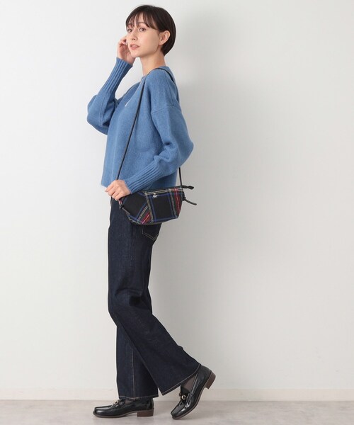 Dessin（デッサン）の「◆チェックミニトートショルダー（ショルダーバッグ・レディース・チャコールグレー/ブラック系4/ブラック系1/レッド系6・00）」の8枚目の写真