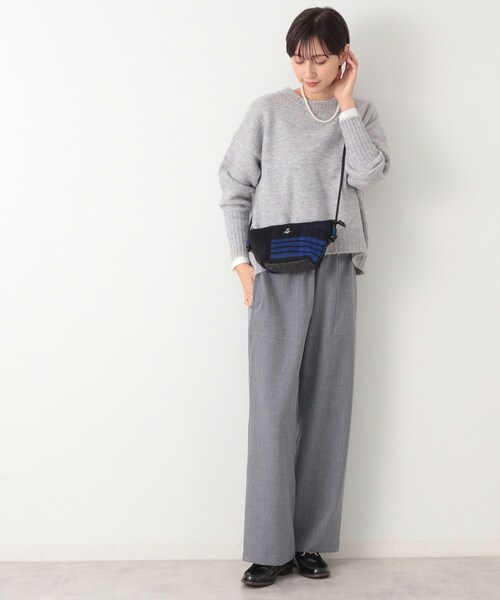 Dessin（デッサン）の「◆チェックミニトートショルダー（ショルダーバッグ・レディース・チャコールグレー/ブラック系4/ブラック系1/レッド系6・00）」の10枚目の写真