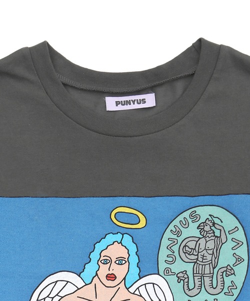 PUNYUS(プニュズ)の「Night angelスーパービッグTシャツ(Tシャツ/カットソー・レディース・杢グレー/スミクロ/ピンク・FREE)」の21枚目の写真