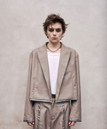 VI E DIT(BGfBbg)Cutoff Short Non-Breasted Jacket/JbgItm[uXgWPbg(e[[hWPbg)