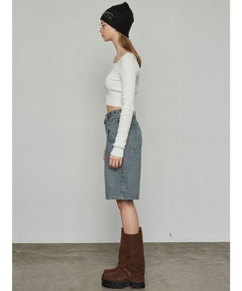 EMODA（エモダ）の「ストーンクロップドニット（ニット/セーター・レディース・ブルー/ブラック/ホワイト/グレー/レッド・FREE）」の17枚目の写真