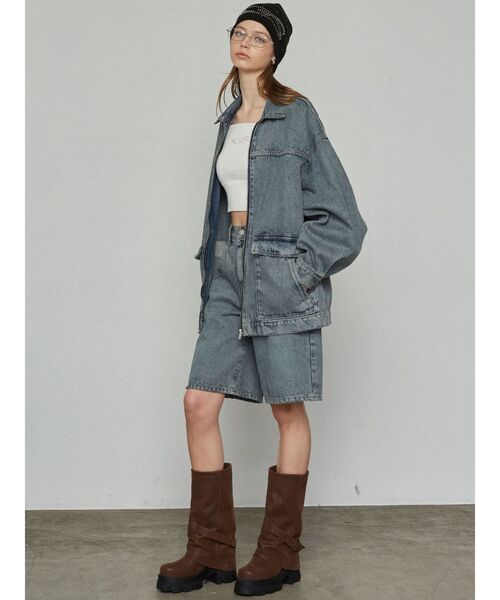 EMODA（エモダ）の「ストーンクロップドニット（ニット/セーター・レディース・ブルー/ブラック/ホワイト/グレー/レッド・FREE）」の21枚目の写真