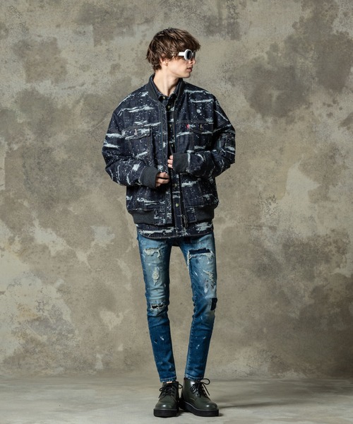 セール】Heavy Remake Stretch Denim / ヘヴィリメイク