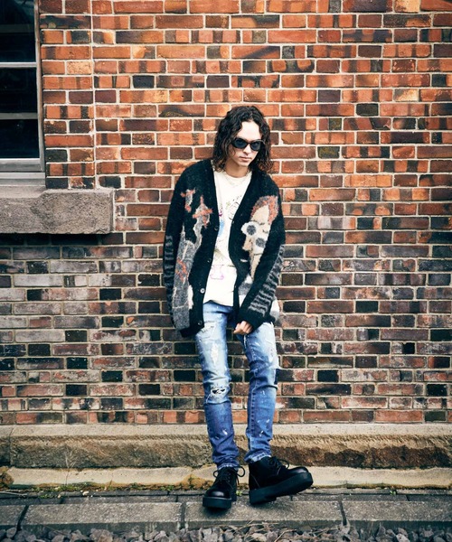 glamb（グラム）の「Heavy Remake Stretch Denim / ヘヴィリメイクストレッチデニム（デニムパンツ・メンズ・ブラック/インディゴブルー・S/M/L）」の9枚目の写真