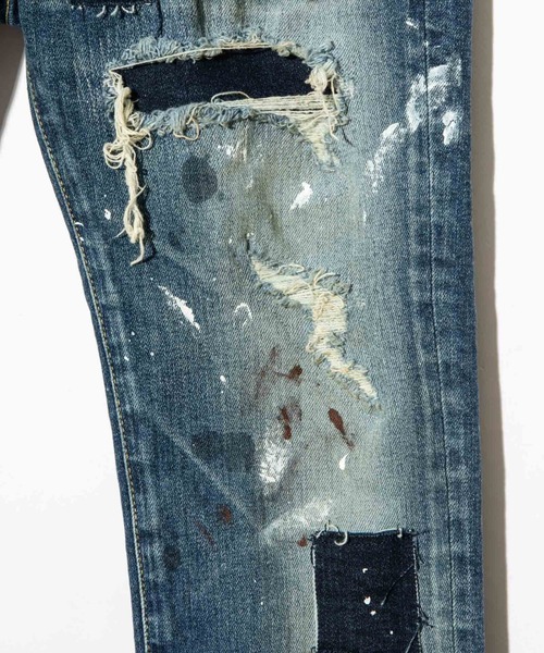 glamb（グラム）の「Heavy Remake Stretch Denim / ヘヴィリメイクストレッチデニム（デニムパンツ・メンズ・ブラック/インディゴブルー・S/M/L）」の11枚目の写真