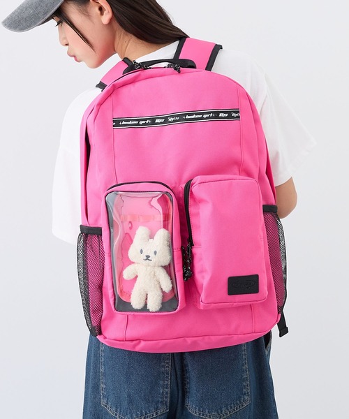 BISKEE】クリアポケット付きデイバッグ19L/リュック/バックパック