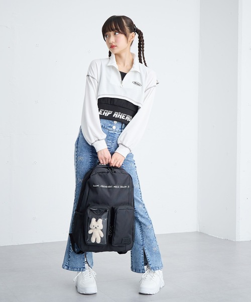 BISKEE】クリアポケット付きデイバッグ19L/リュック/バックパック